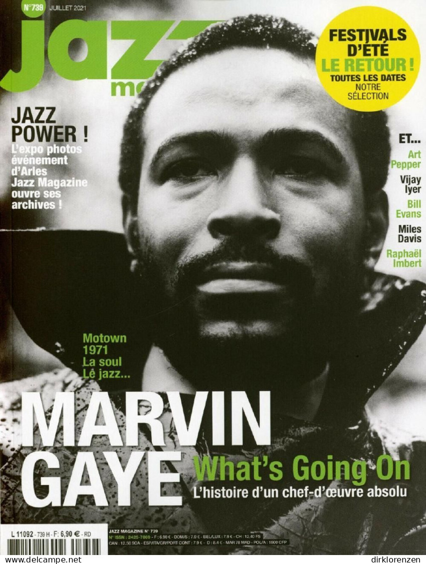Jazz Magazine France 2021 #739 Marvin Gaye Bill Evans Miles Davis Art Pepper  - Non Classés