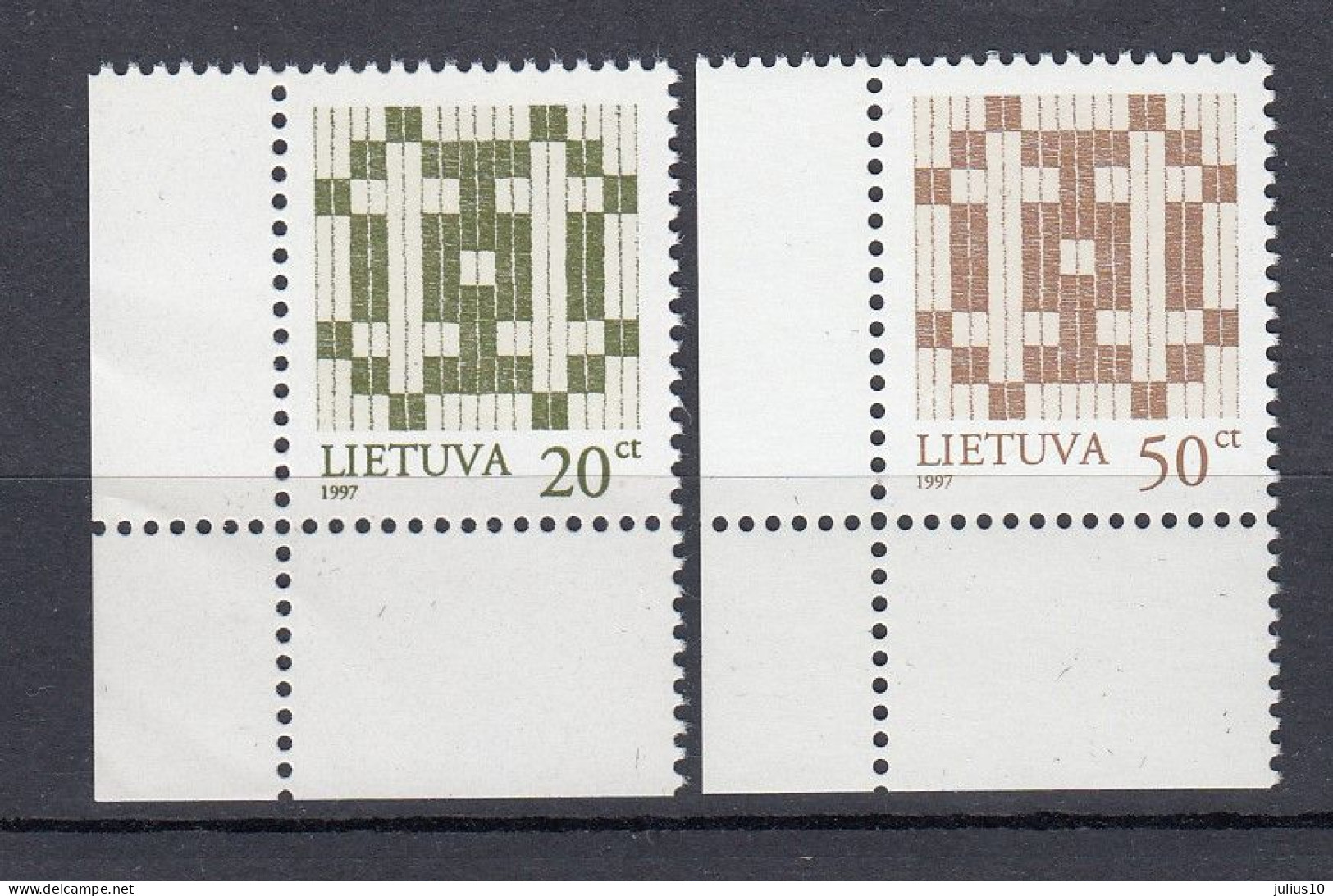 LITHUANIA 1997 Definitive Stamps MNH(**) Mi 647-648 #Lt1116 - Lituanie