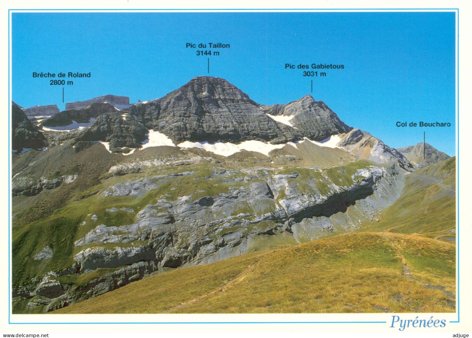 CPM- 65- Pic Du Taillon Dominant Gavarnie Depuis Le Col Des Tentes * SUP **2 Scans - Other & Unclassified