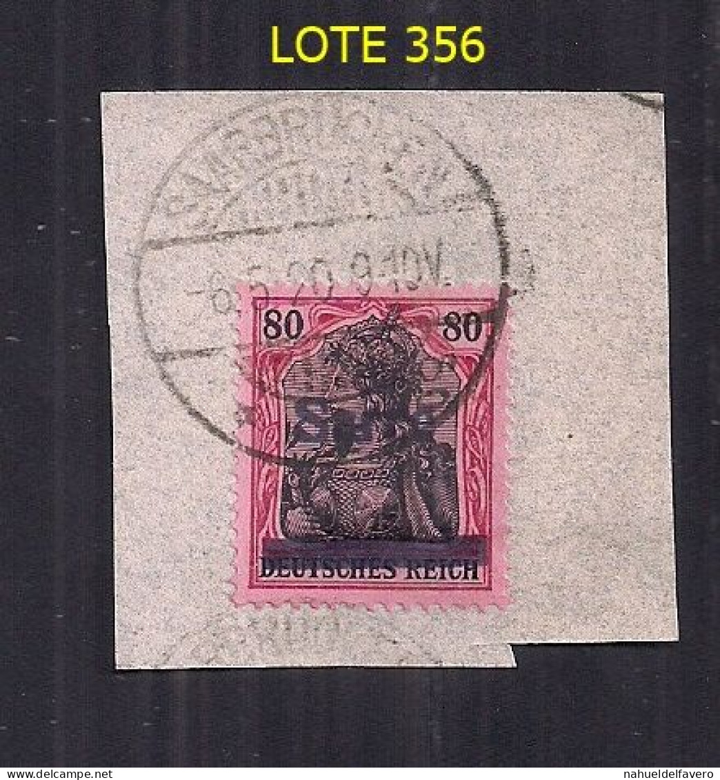 SARRE 1920 OCCUPATION FRANÇAISE Yv 16 SUR CARGAISON SARRE SUR TIMBRES ALLEMAND EN FRAGMENT - Usati