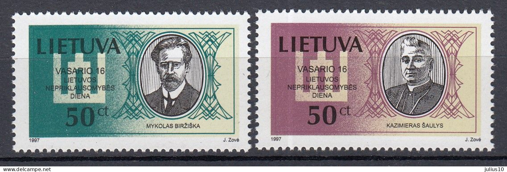 LITHUANIA 1997 Famous People MNH(**) Mi 632-633 #Lt1117 - Lituania