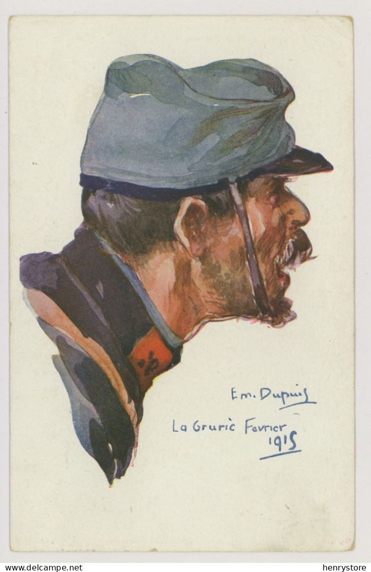 Illustrateur, Emile Dupuis : Nos Poilus N°4 - Voyagée Via Postes Militaires Belges, 1916 - Guerre 14-18 (F7299) - Dupuis, Emile