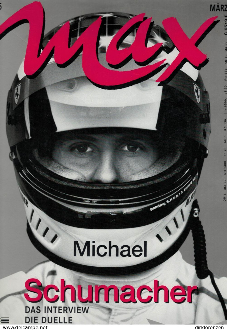 Max Magazine Germany 1996-03 Michael Schumacher Nick Cave Jean-Baptiste Mondino - Non Classés