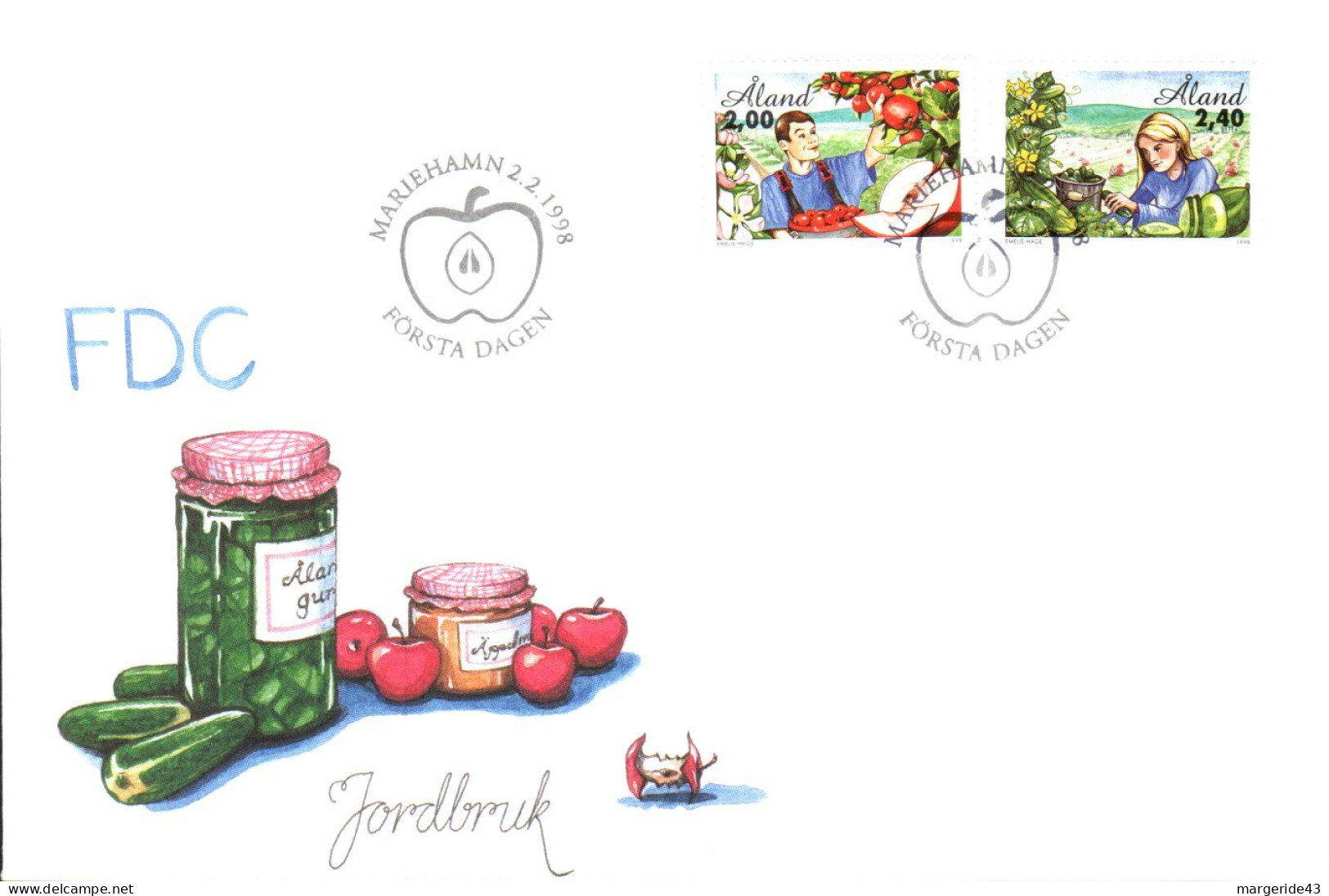 ALAND FDC 1998 AGRICULTURE - Aland