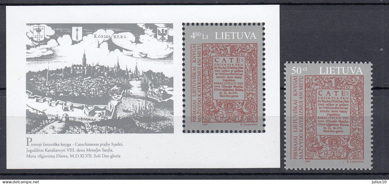 LITHUANIA 1997 First Book MNH(**) Mi 630, Bl 9 #Lt1120 - Lituanie