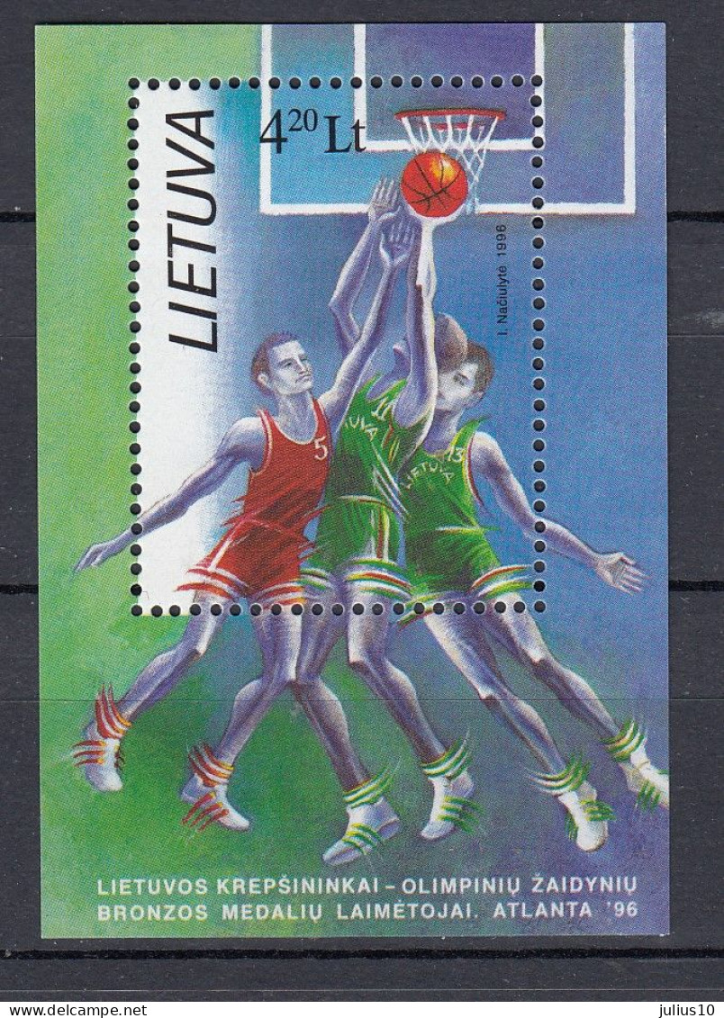 LITHUANIA 1996 Basketball MNH(**) Mi Bl 8 #Lt1121 - Lituania