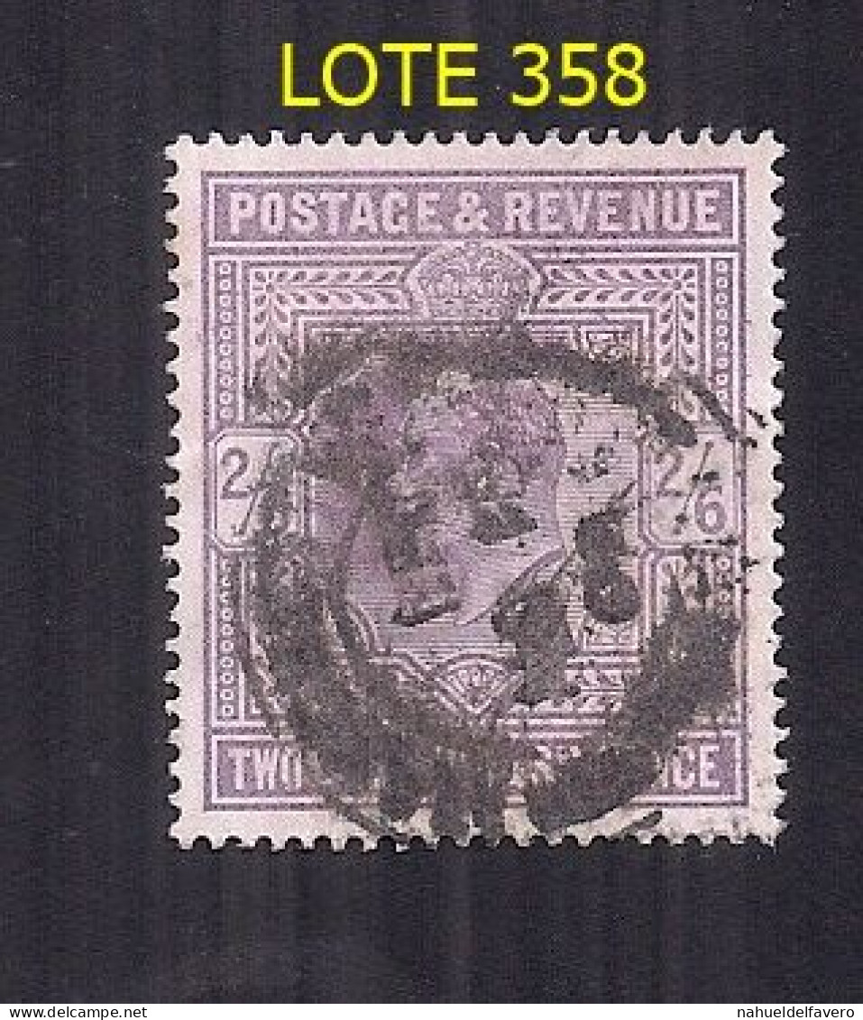ANGLETERRE 1902/10 EDWARD VII Yv 118 2/6s UTILISÉ - Used Stamps