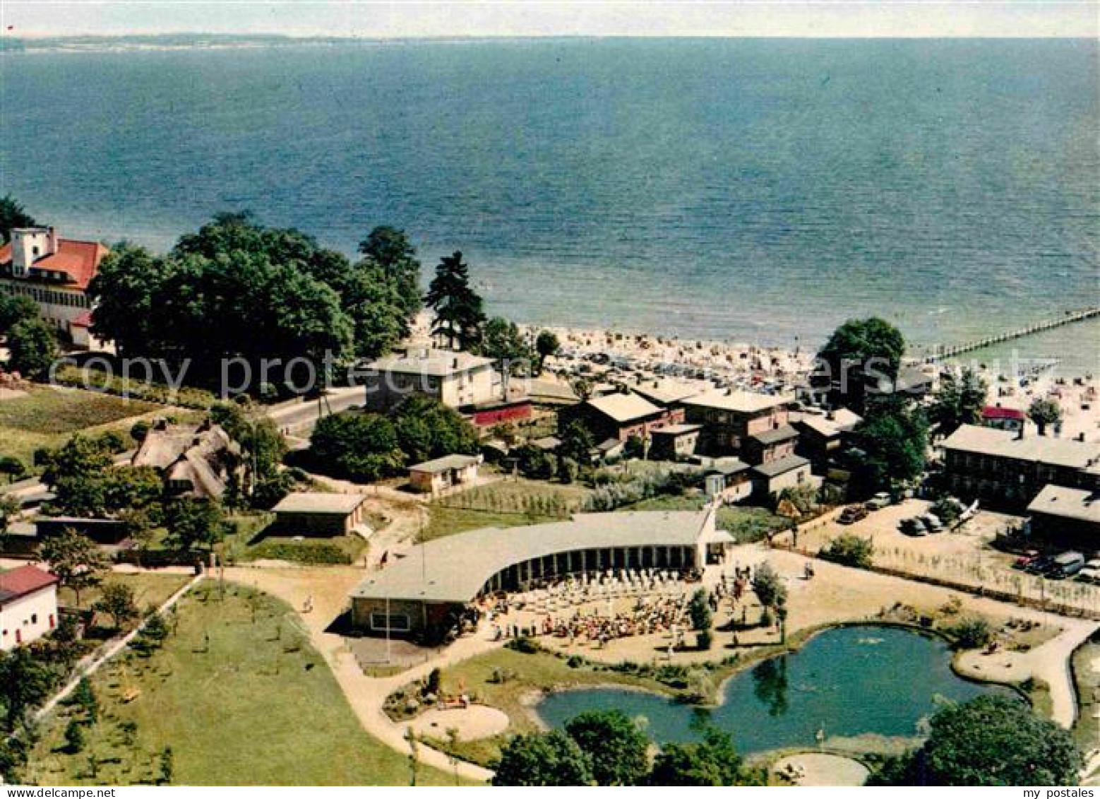 72784700 Haffkrug Ostseebad Fliegeraufnahme Pool Mit Strand Gleschendorf - Scharbeutz