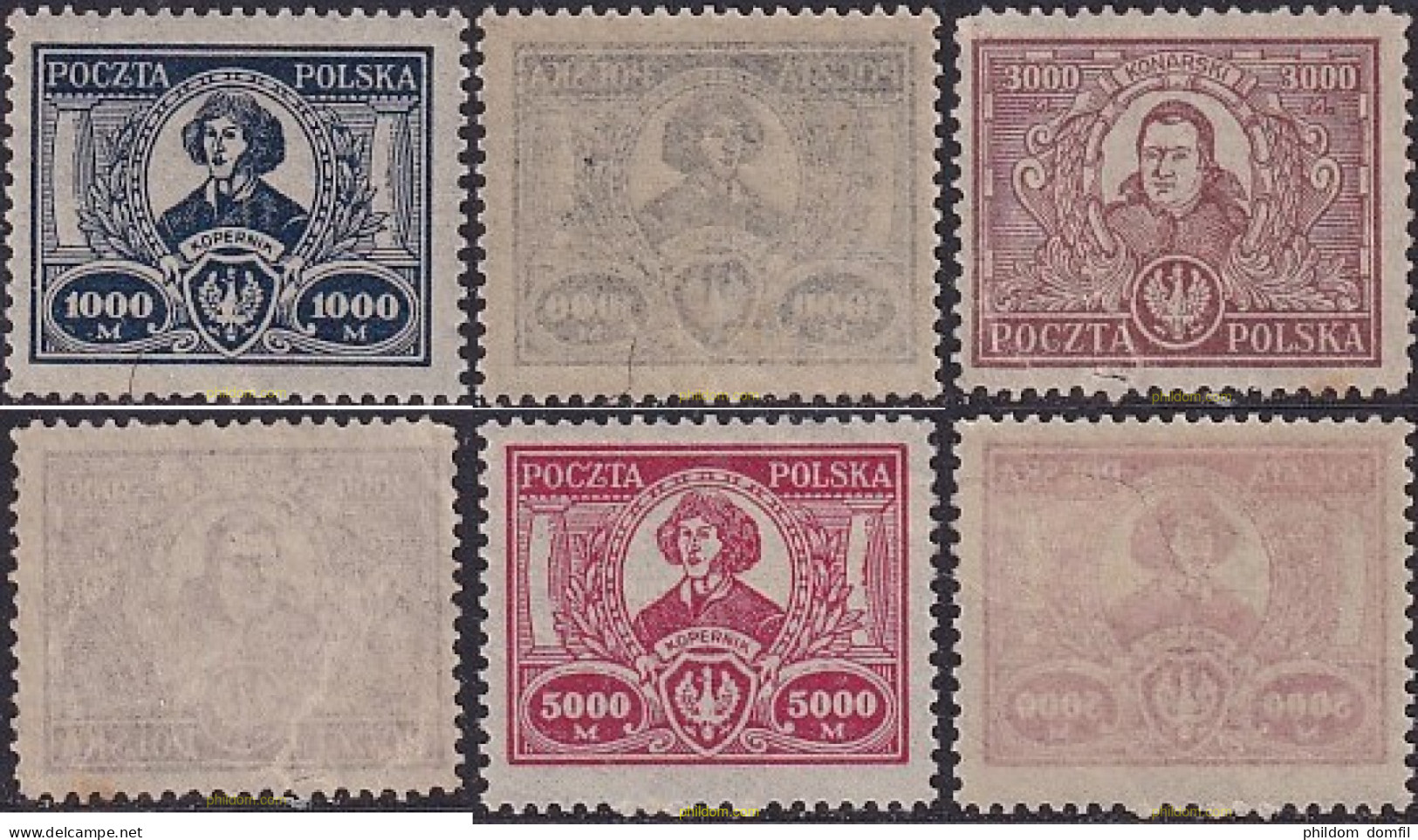 730826 HINGED POLONIA 1923 450 ANIVERSARIO DEL NACIMIENTO DE COPERNICO Y 150ª DE LA MUERTE DE KONARSKI - Unused Stamps