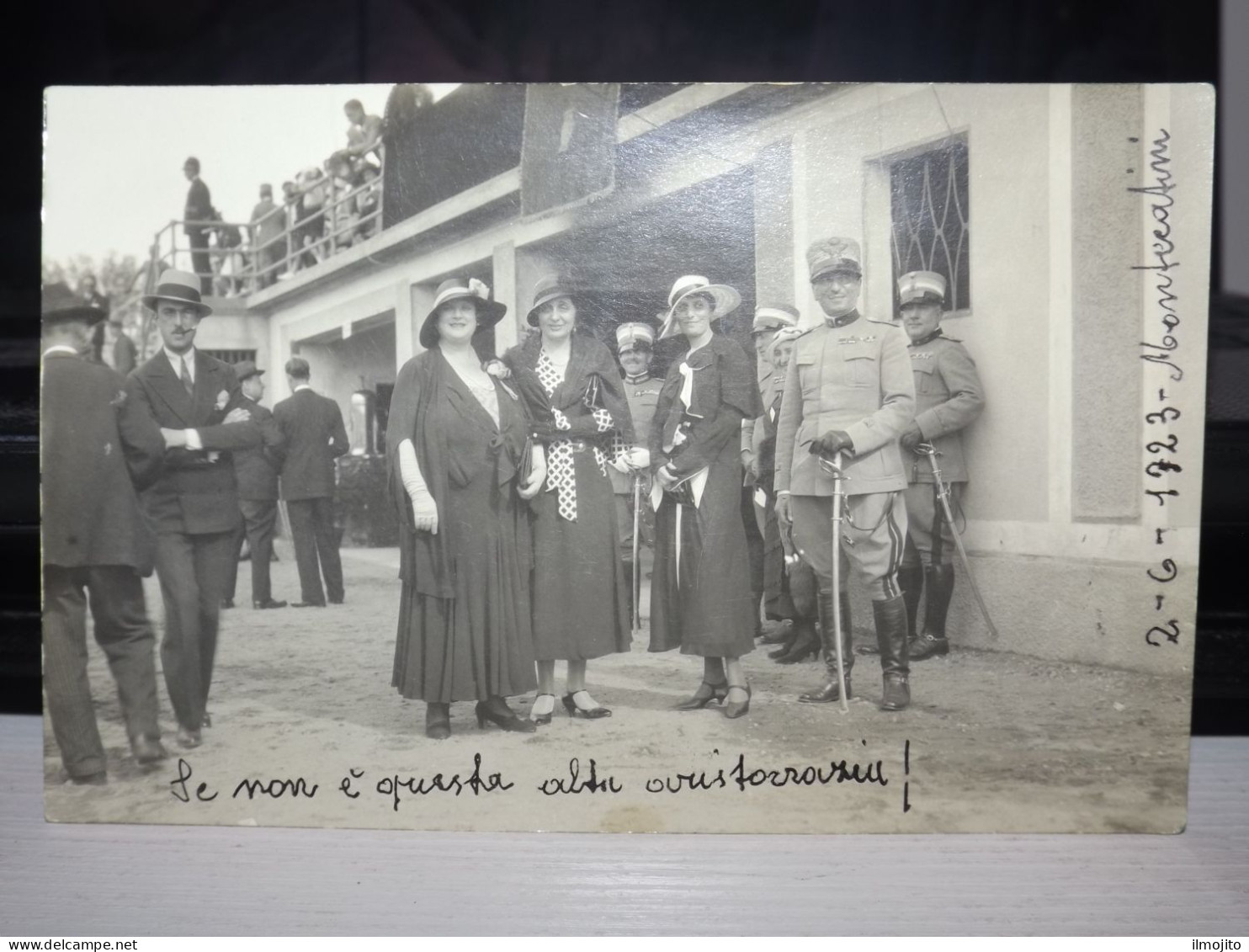 CARTOLINA FOTOGRAFIA 1923 MONTECATINI TERME MILITARE FORMATO PICCOLO - Photographs