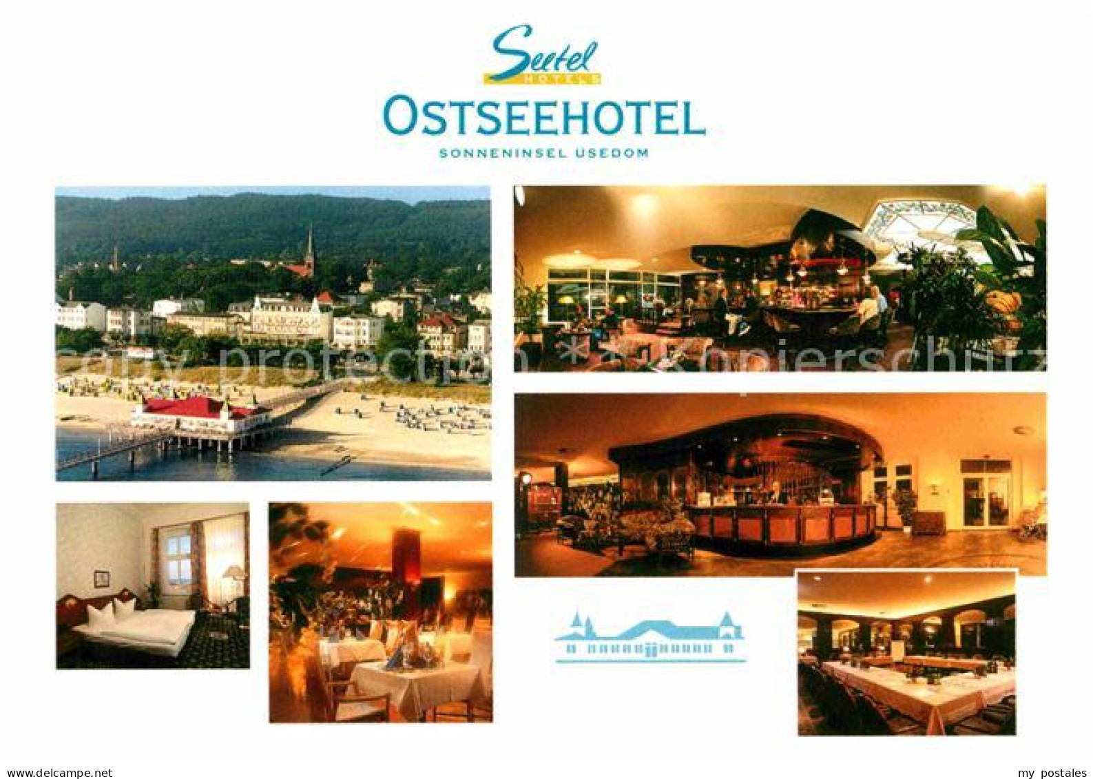 72784672 Ahlbeck Ostseebad Seetel Hotel Fliegeraufnahme Mit Seebruecke Seebad Ba - Other & Unclassified