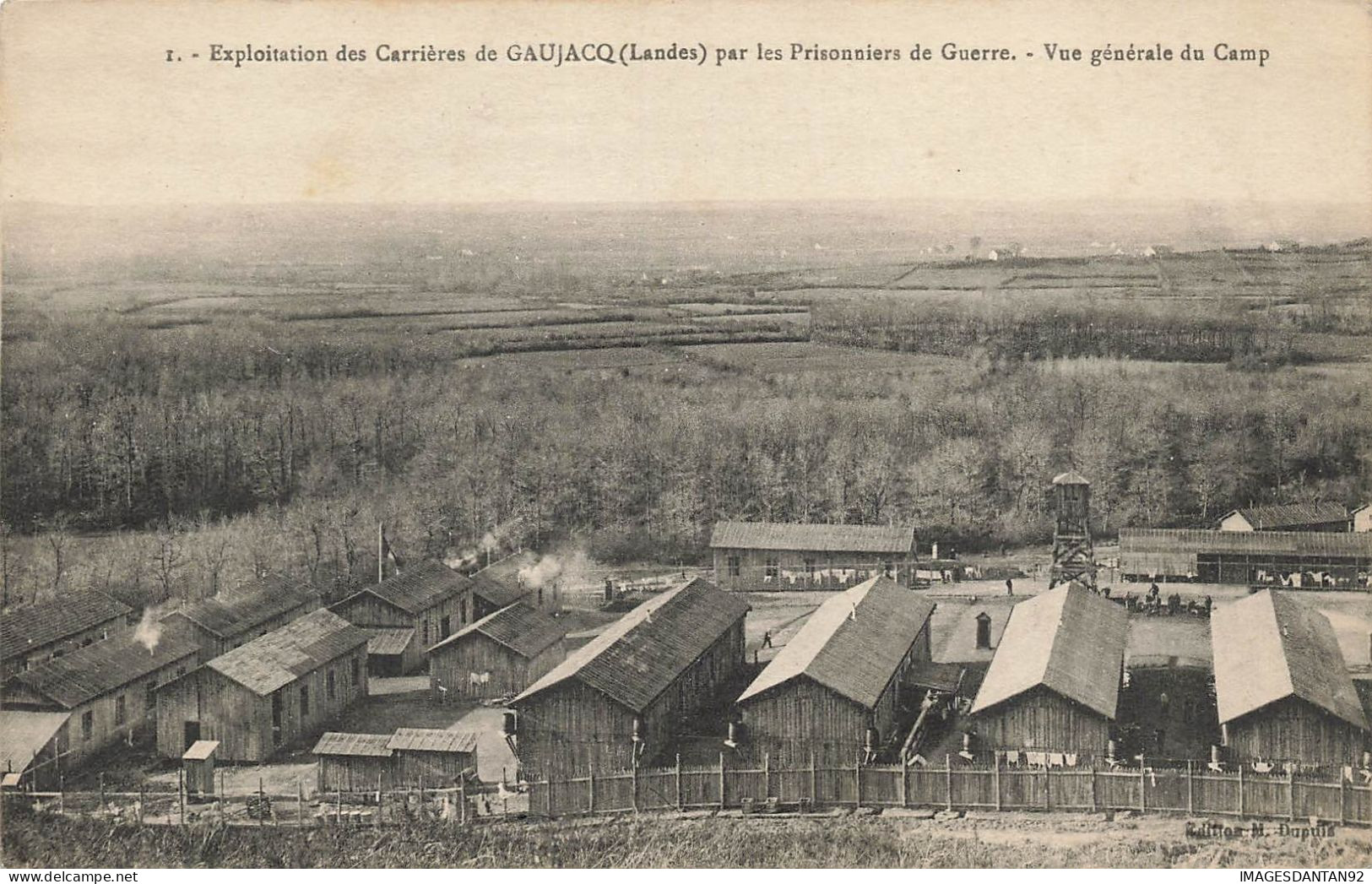 40 GAUJACQ #FG57307 EXPLOITATION DES CARRIERES PAR PRISONNIERS DE GUERRE VUE DU CAMP - Andere & Zonder Classificatie