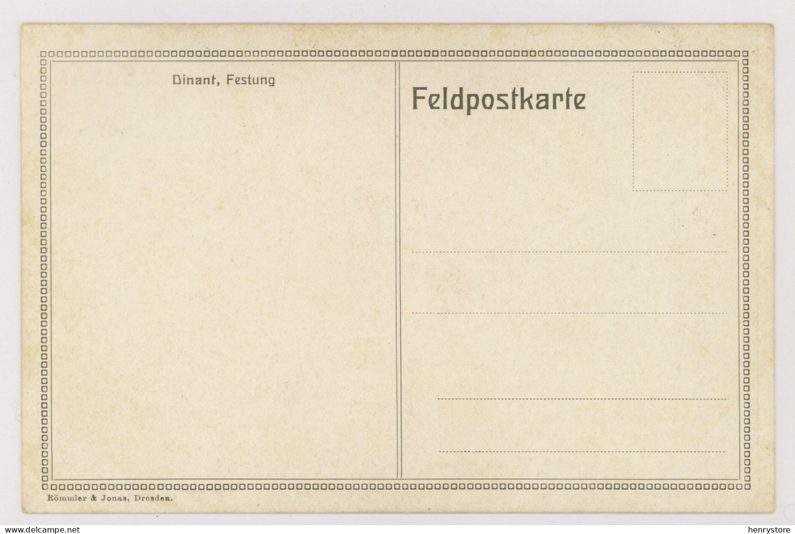 DINANT, Guerre 14-18 : Festung - Feldpostkarte - Illustrateur (F7355) - Dinant
