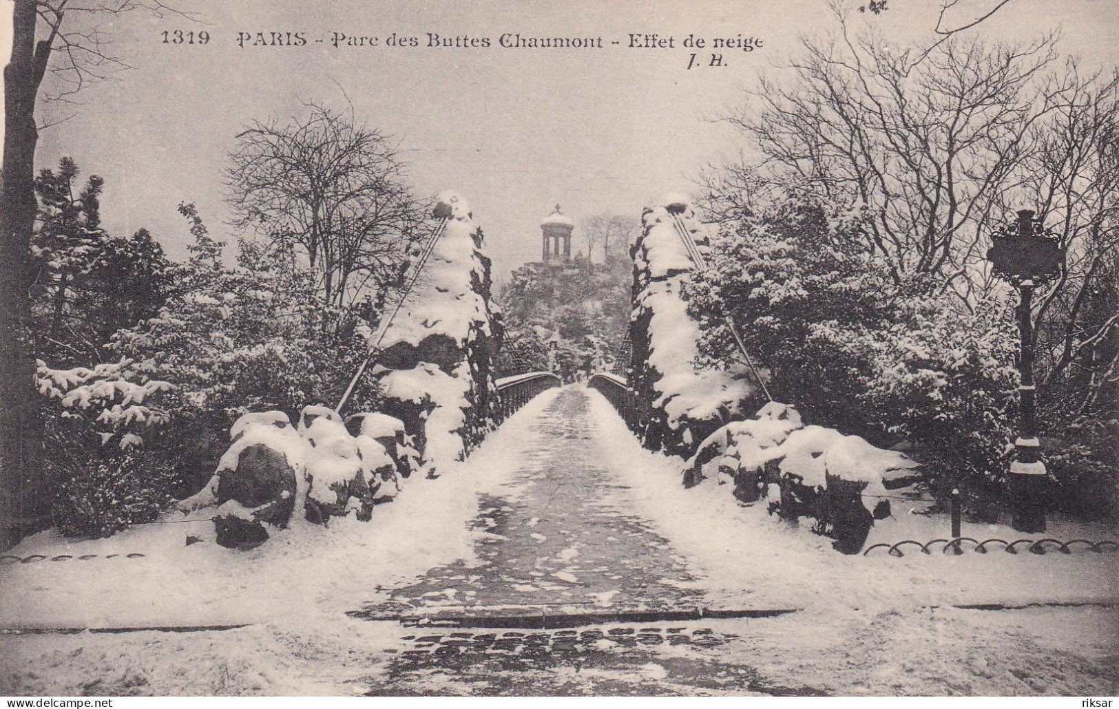 PARIS(19 Em ARRONDISSEMENT) BUTTES CHAUMONT(NEIGE) - Paris (19)