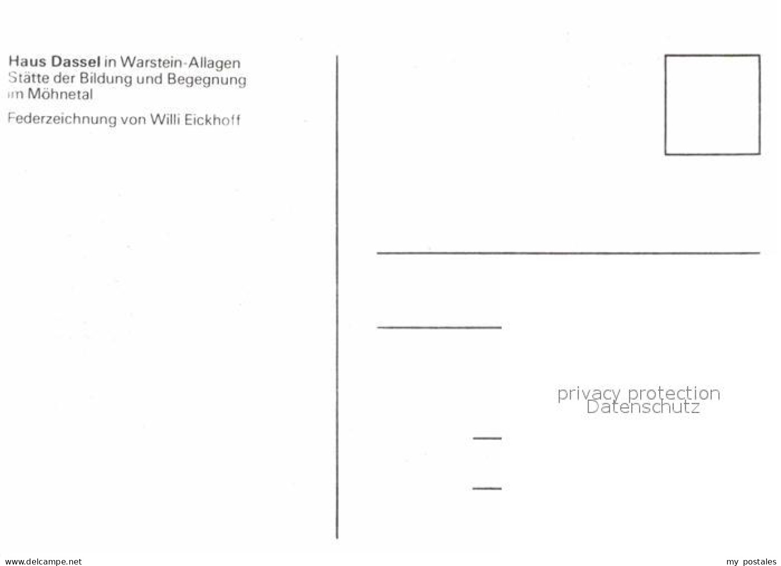 72784606 Allagen Warstein Haus Dassel Kuenstlerkarte Willi Eckhoff Allagen - Warstein