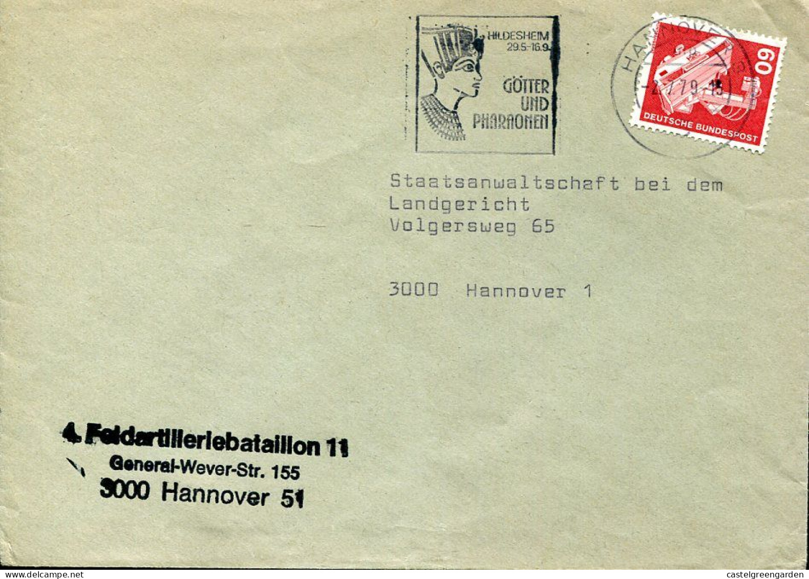 X0552 Germany,special Postmark 1979 Hannover,showing The Queen Nefertiti, Gotter Und Pharaonen - Aegyptologie