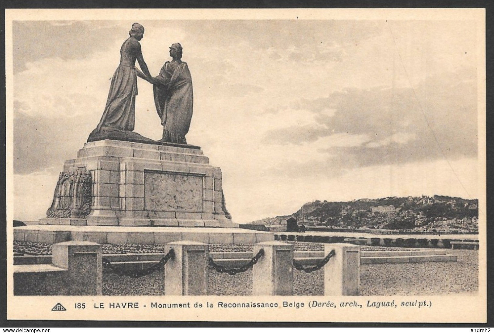 Le Havre  France - C.P.A.  No: 185 - Monument De La Reconnaissance Belge ( Dorée, Arch.) - Art Photomécaniques - Sin Clasificación