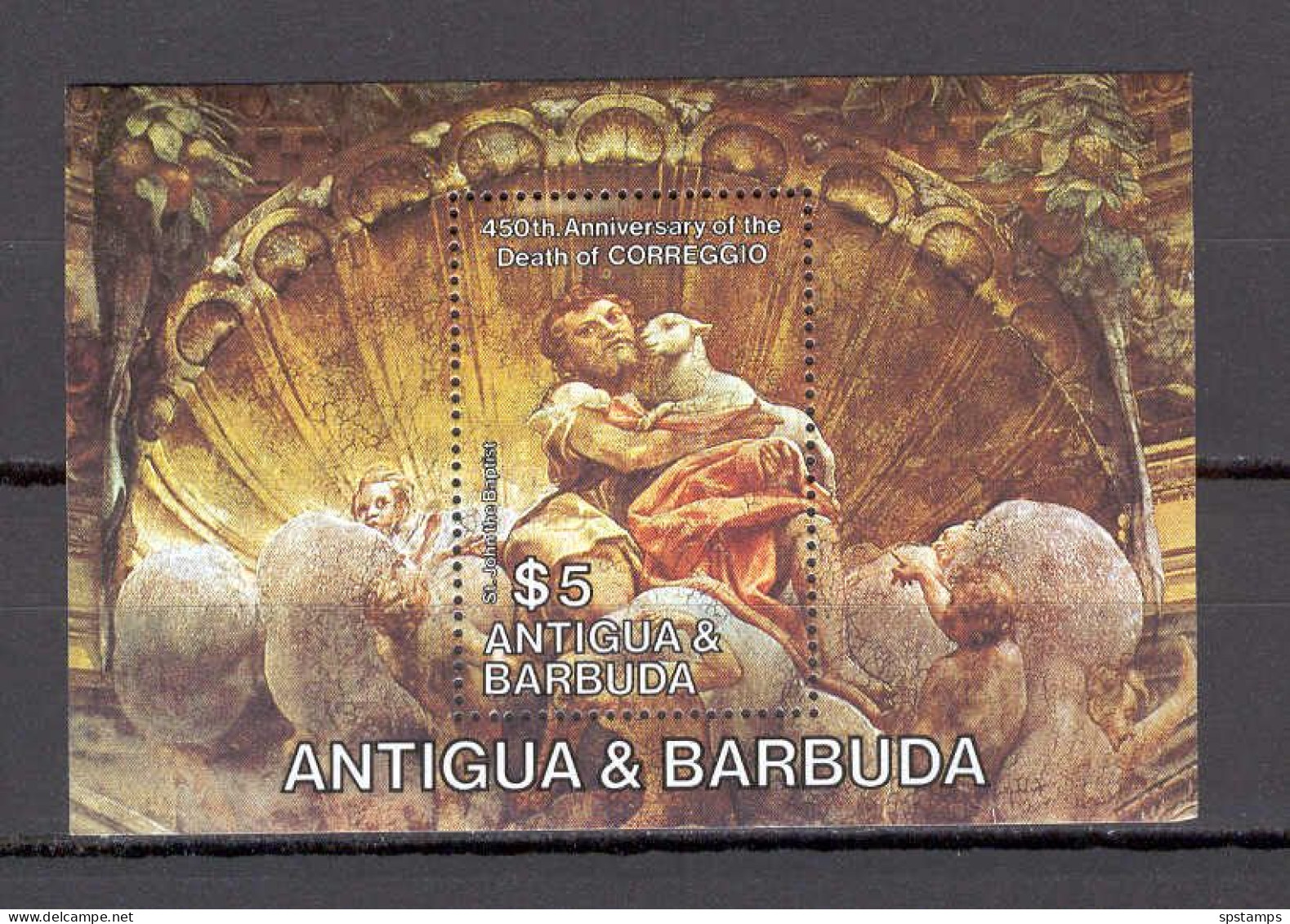 Antigua & Barbuda 1984 Art - Paintings - Correggio MS MNH - Antigua En Barbuda (1981-...)