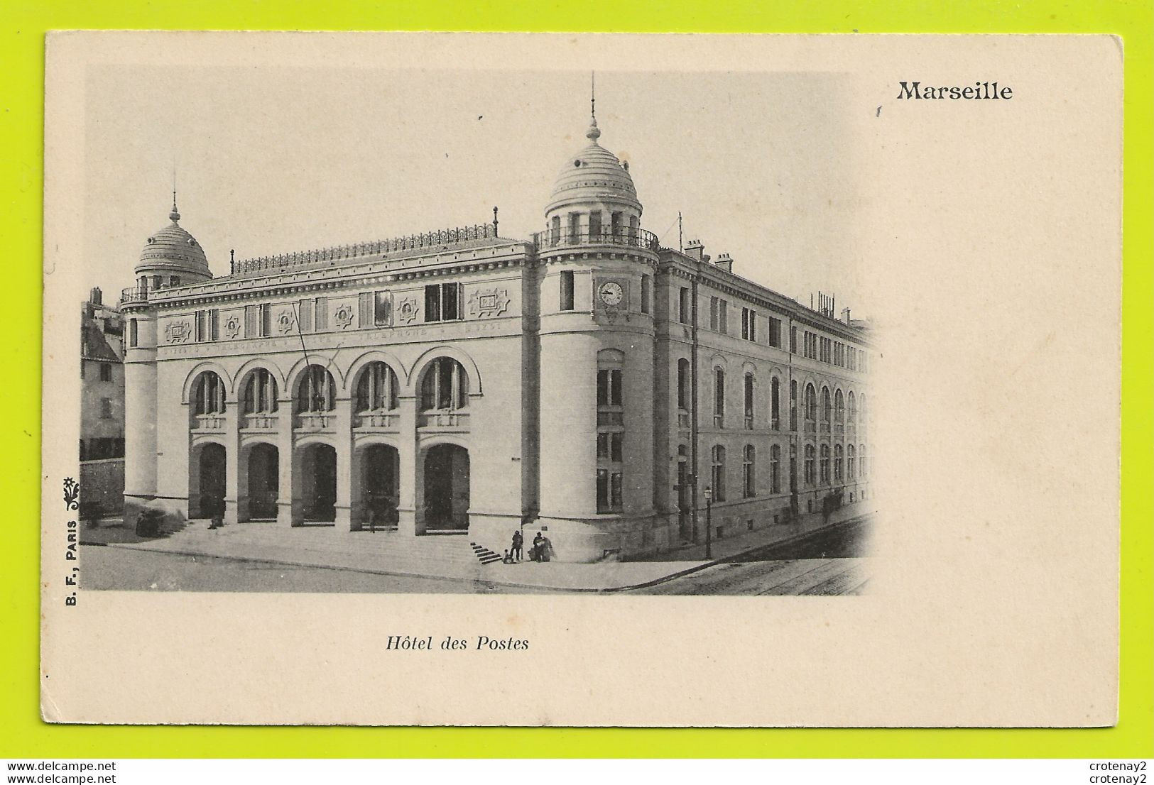 13 MARSEILLE L'Hôtel Des Postes Vers 1904 édit B.F Paris TBE VOIR DOS Non Séparé - Canebière, Stadtzentrum