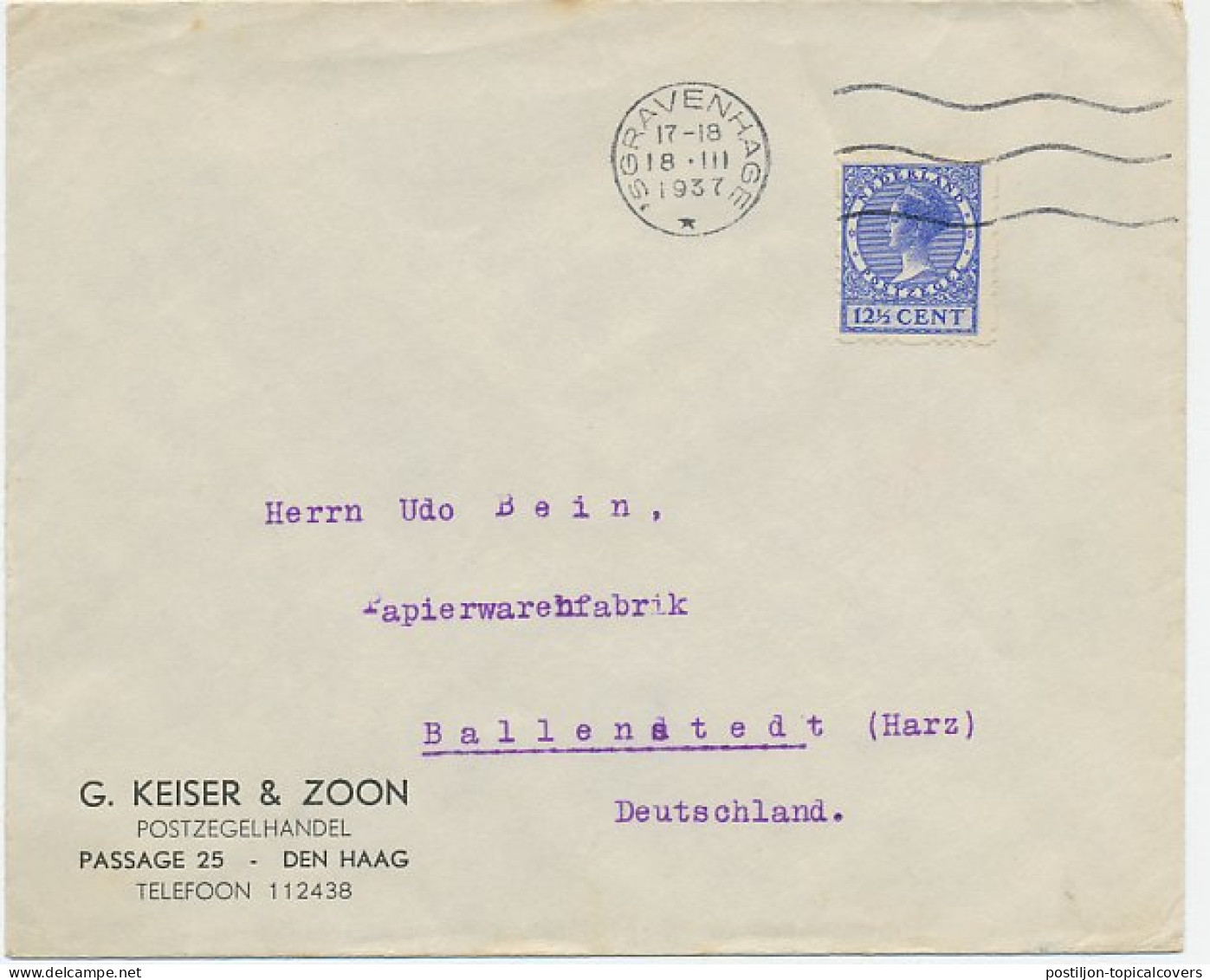 Em. Veth Roltanding Nr. 47 - Den Haag 1937 - Ohne Zuordnung