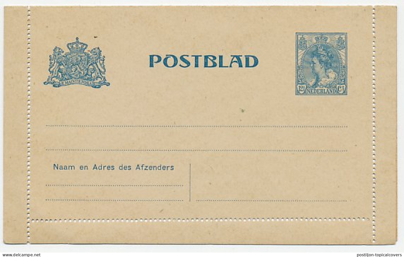 Postblad G. 15 - Entiers Postaux