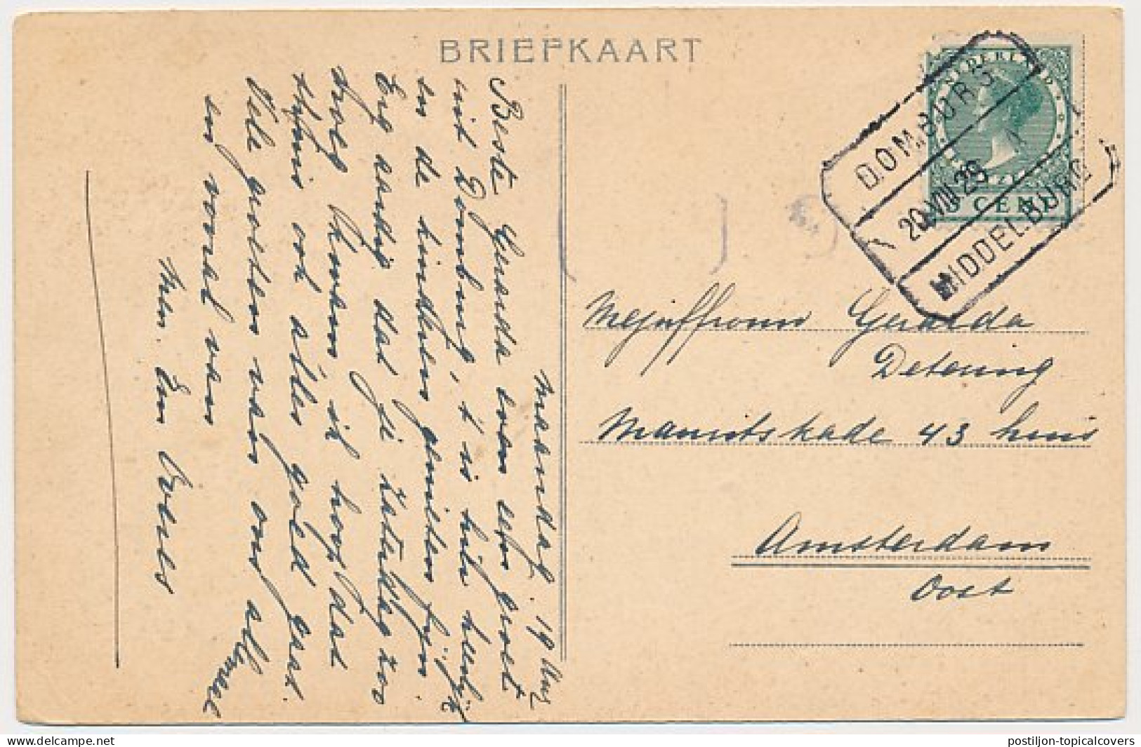 Treinblokstempel : Domburg - Middelburg A 1929 - Ohne Zuordnung