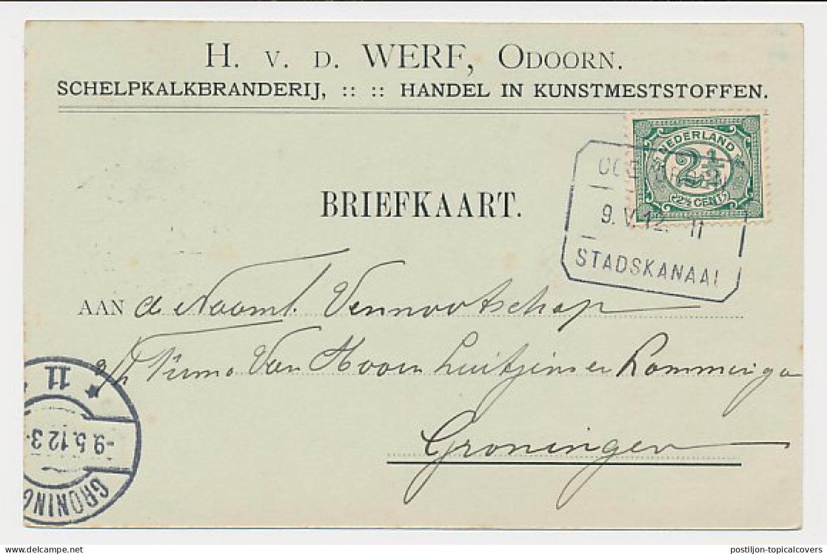 Treinblokstempel : Coevorden - Stadskanaal II 1912 - Ohne Zuordnung