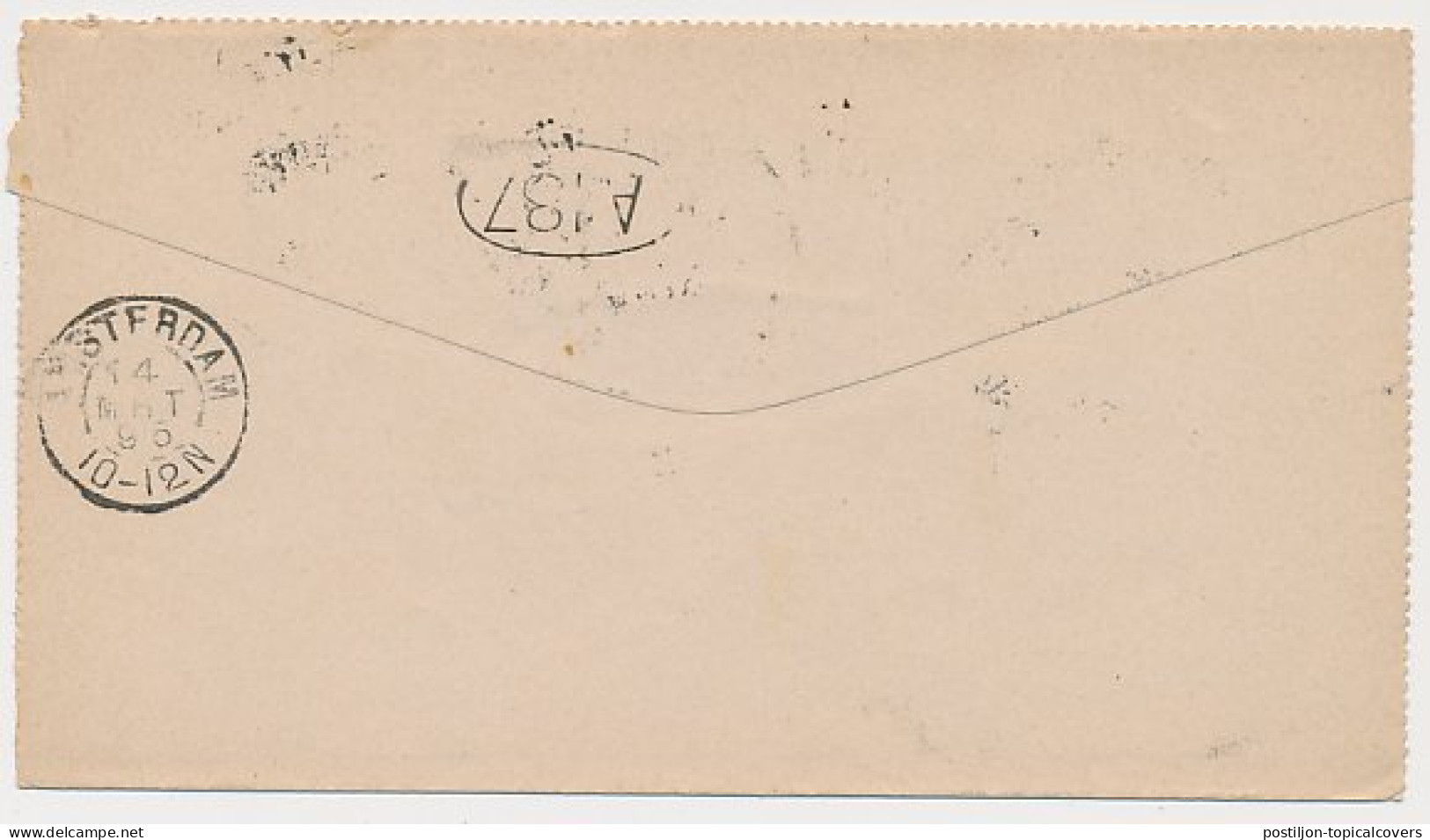 Postblad G. 1 Voorburg - Amsterdam 1895 - Postal Stationery