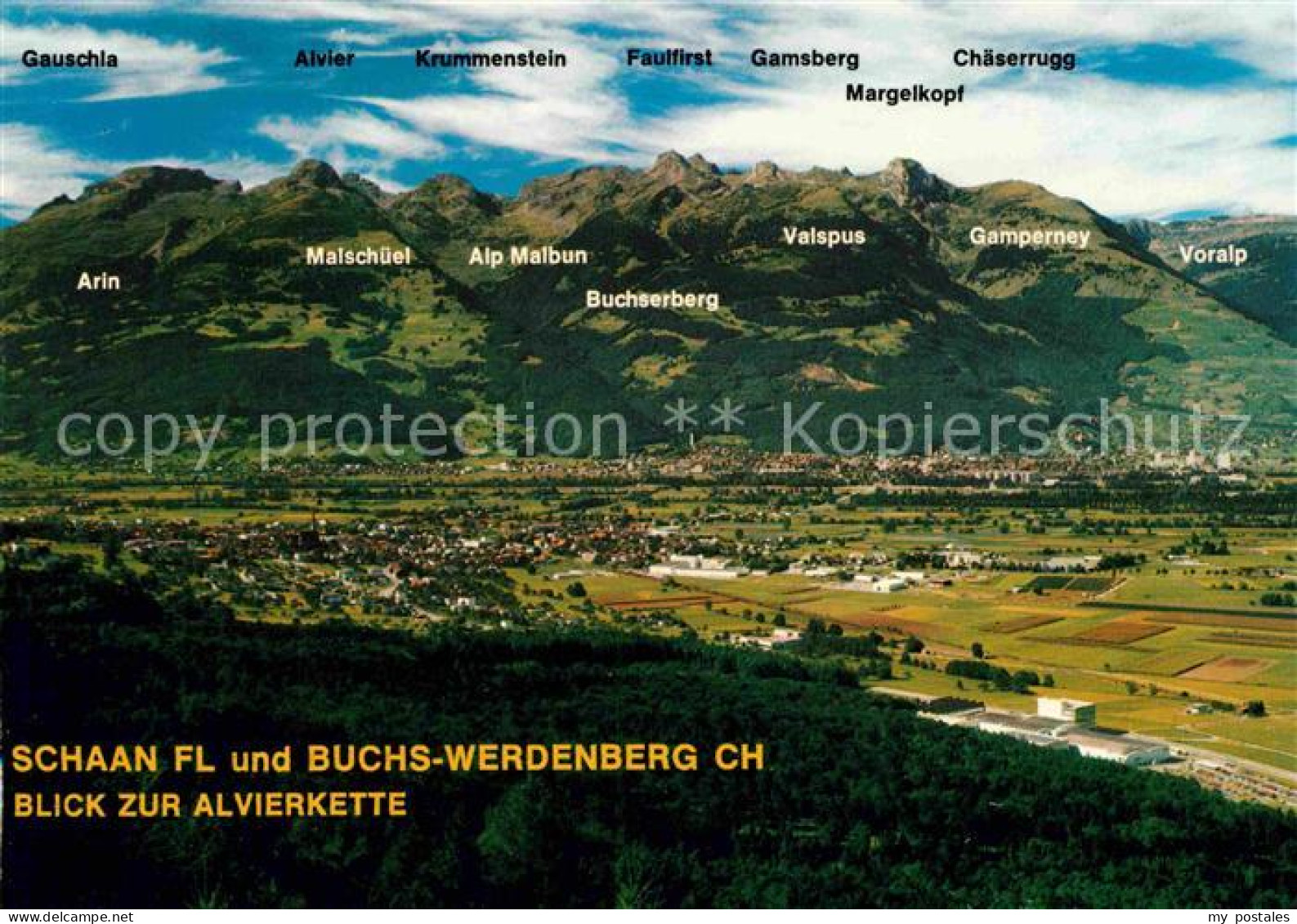 72784090 Schaan Liechtenstein Und Buchs Werdenberg Mit Alvierkette Schaan Liecht - Liechtenstein