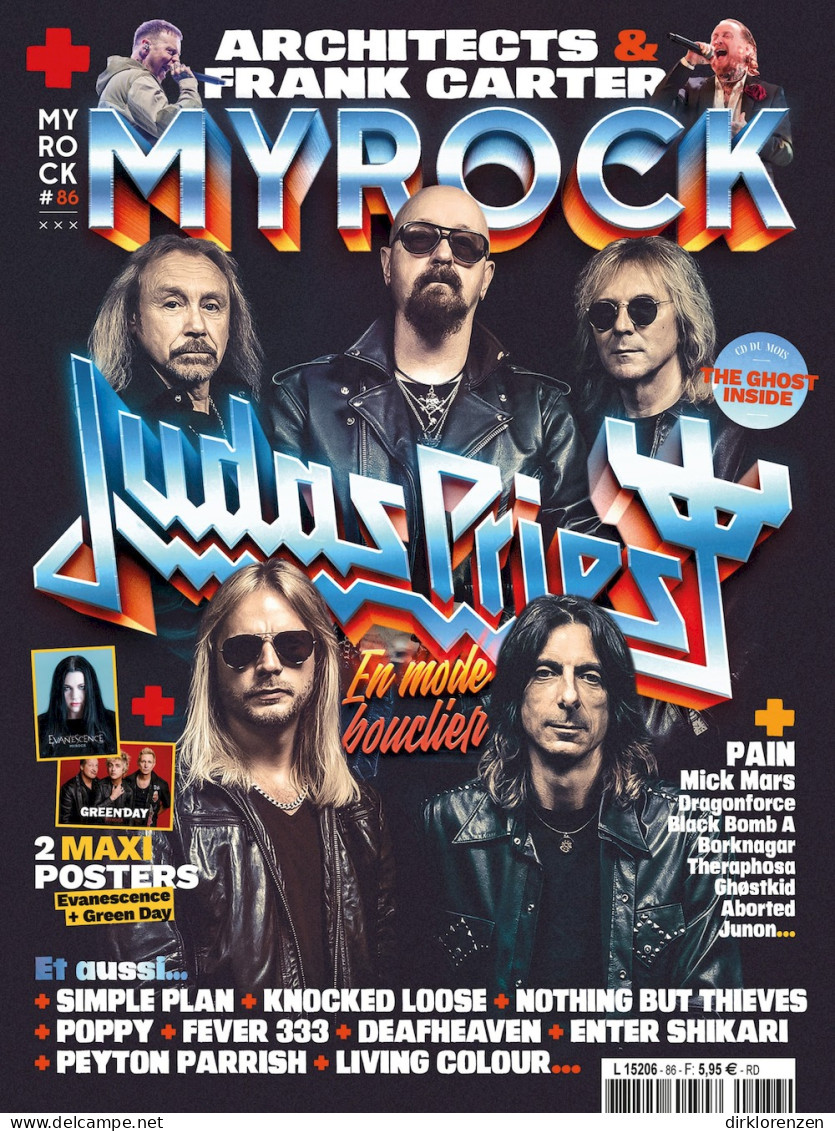 MyRock Magazine France 2024 #86 Judas Priest Evanescence Green Day Architects Frank Carter - Unclassified