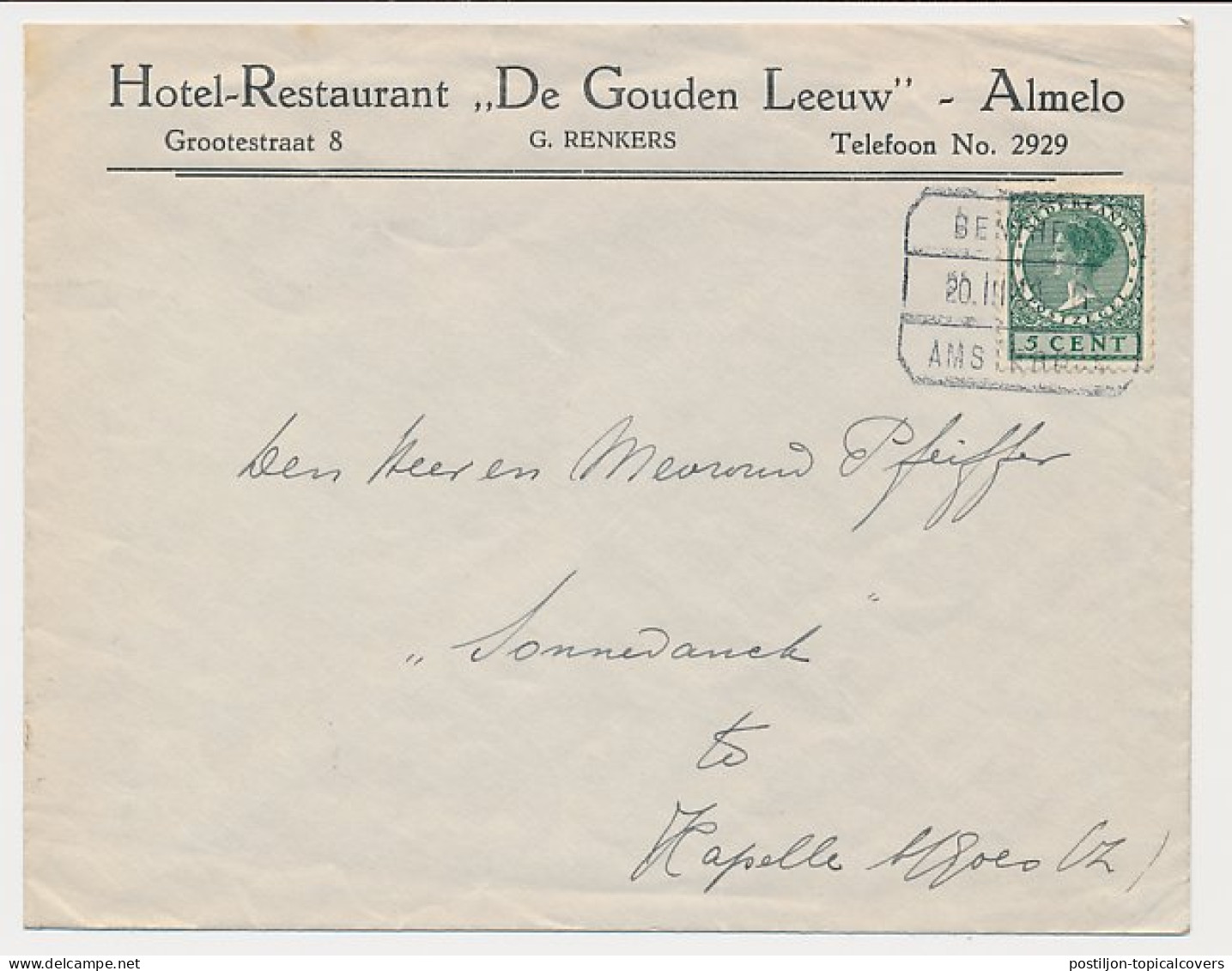 Treinblokstempel : Bentheim - Amsterdam G 1940 - Ohne Zuordnung