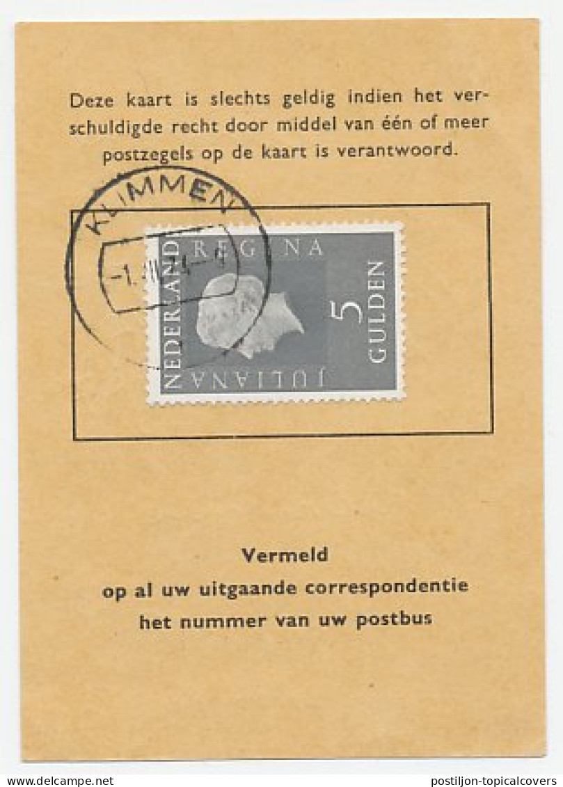 Em. Juliana Postbuskaartje Klimmen 1974 - Bewaarloon - Zonder Classificatie