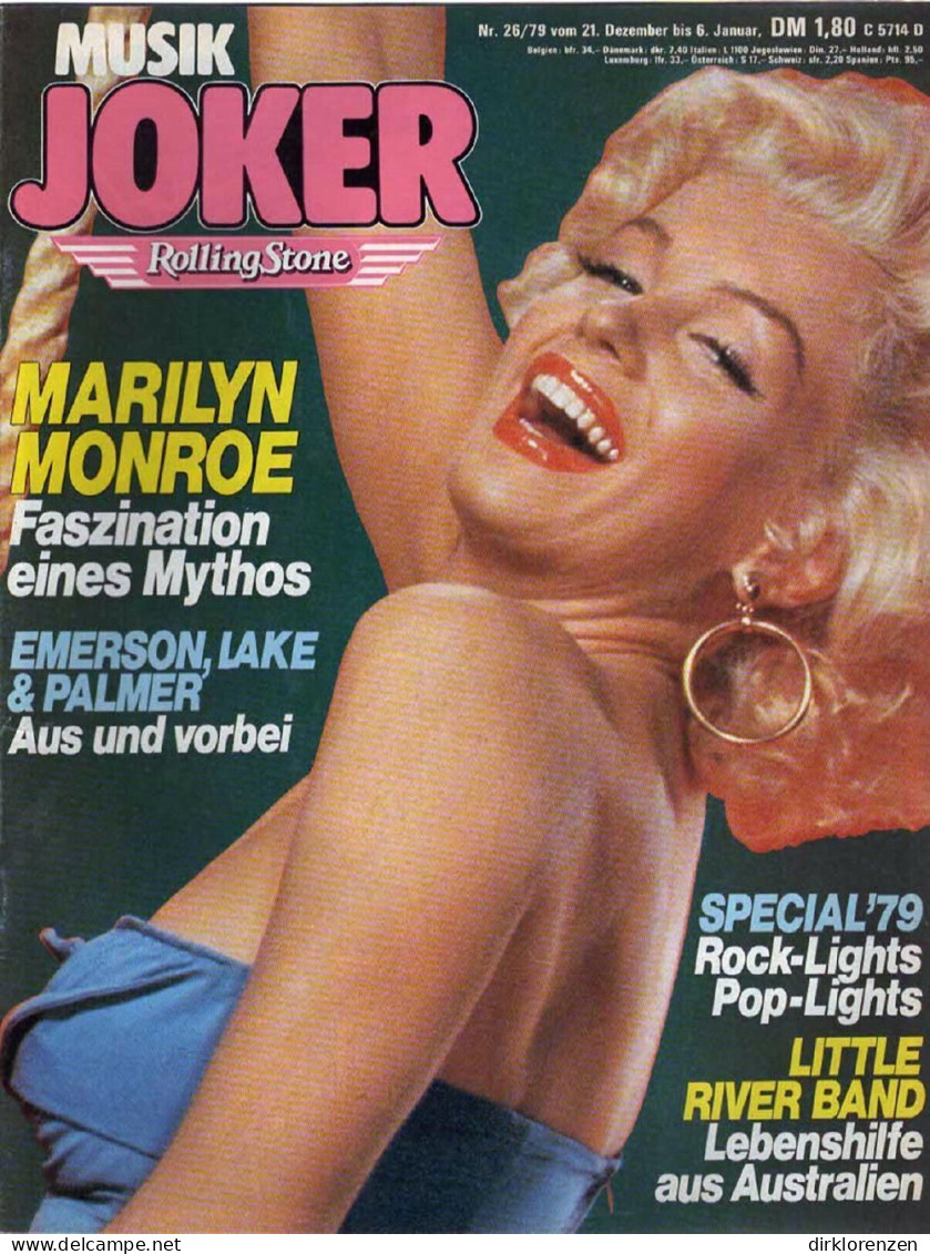 Musik Joker Magazine Germany 1979-26 Marilyn Monroe - Zonder Classificatie