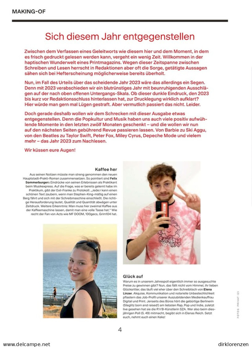 Musikexpress Magazine Germany 2024-01 Taylor Swift Depeche Mode Mitski - Zonder Classificatie