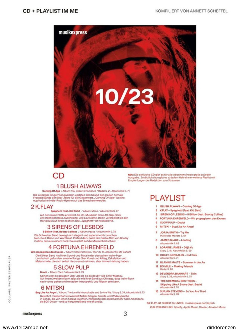 Musikexpress Magazine Germany 2023-10 Olivia Rodrigo Jared Leto Kiss - Zonder Classificatie