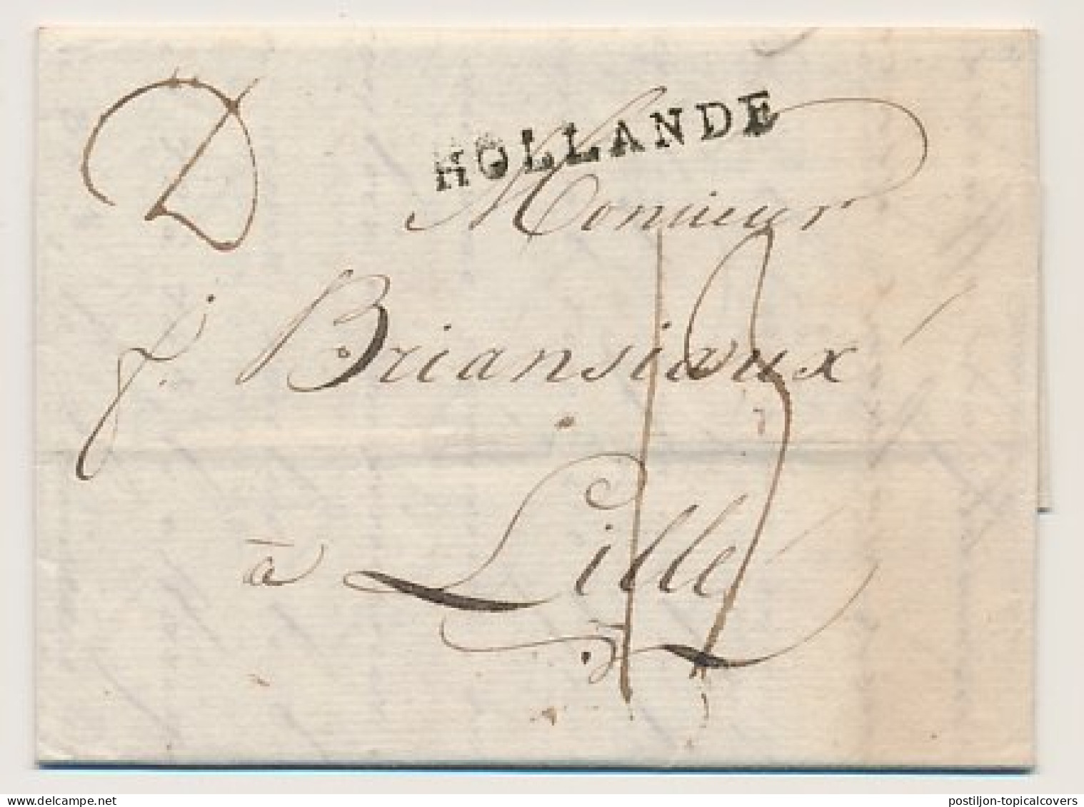 Amsterdam - Lille Frankrijk 1803 - Hollande - ...-1852 Préphilatélie