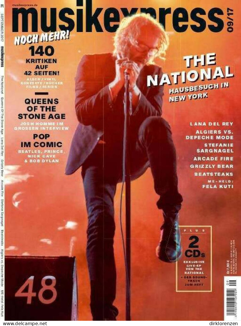 Musikexpress Magazine Germany 2017-09 The National Queens Of The Stone Age - Zonder Classificatie