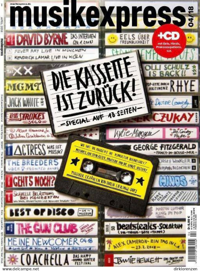 Musikexpress Magazine Germany 2018-04 David Byrne The XX MGMT - Zonder Classificatie