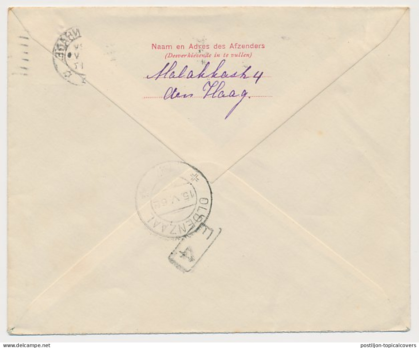 Envelop G. 20 B S Gravenhage - Oldenzaal 1917 - Entiers Postaux