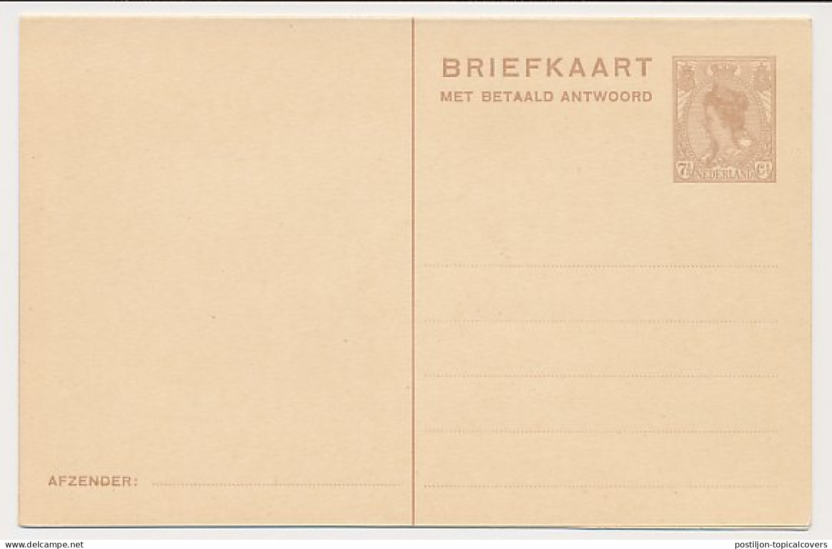 Briefkaart G. 205 - Postal Stationery