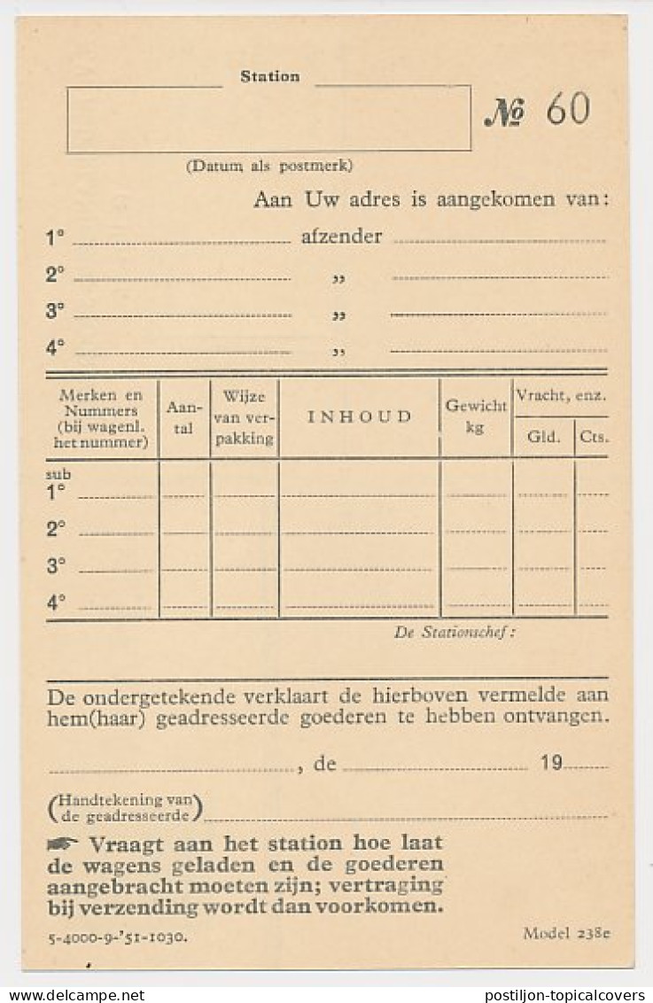Spoorwegbriefkaart G. NS300 A - Postal Stationery