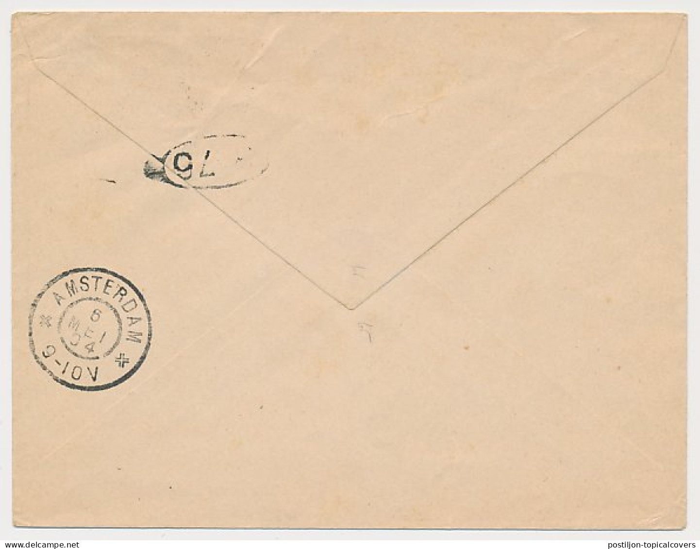 Envelop G. 8 A Akkrum - Amsterdam 1904 - Interi Postali