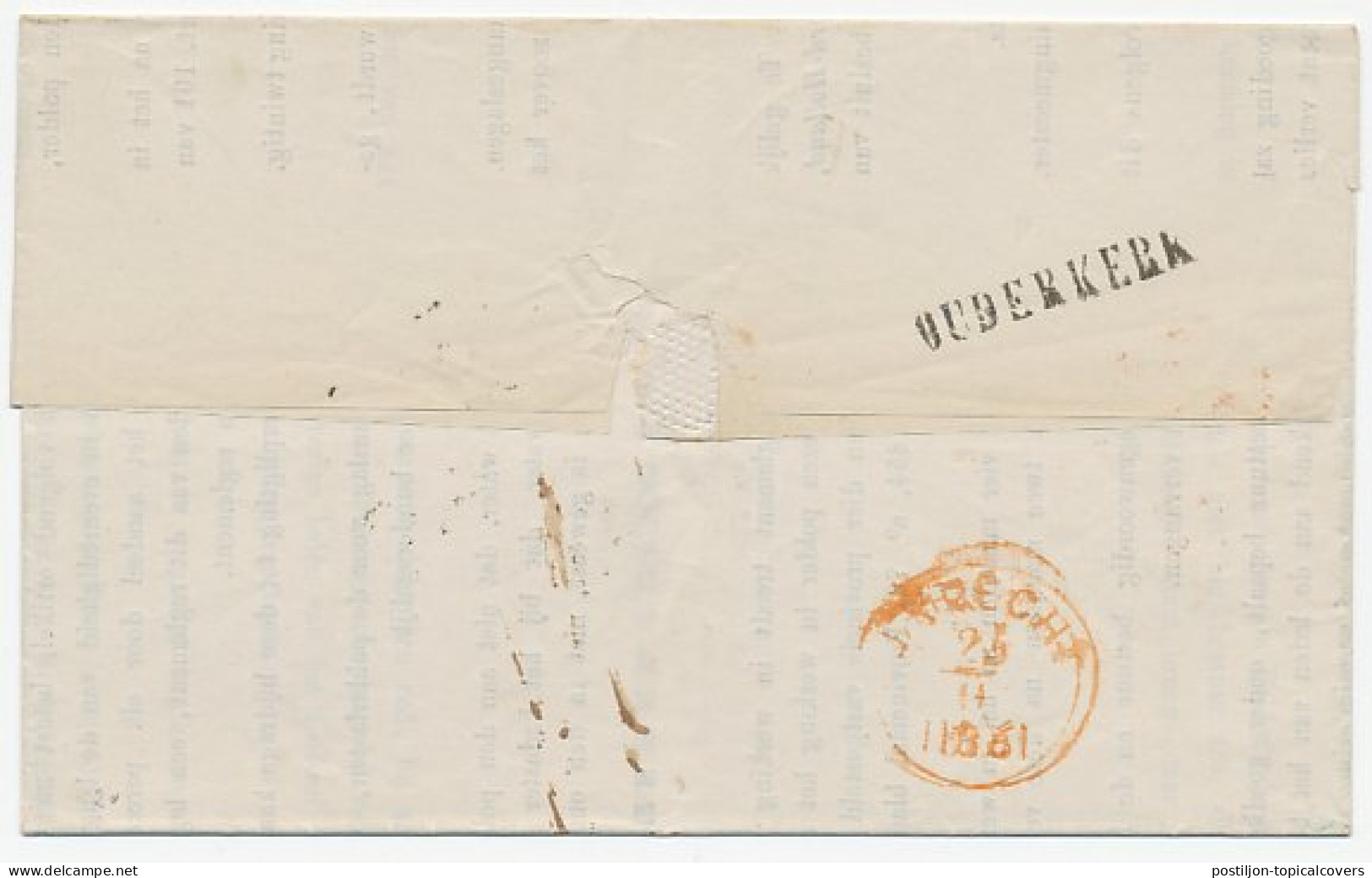 Naamstempel Ouderkerk 1861 - Storia Postale