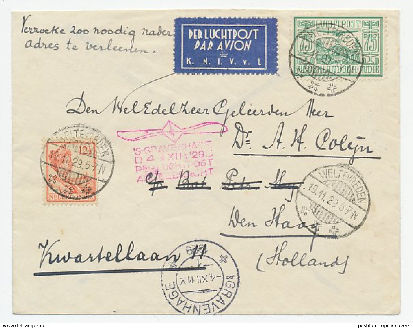 VH B 33 Weltevreden Ned. Indie - Amsterdam 1929 - Ohne Zuordnung