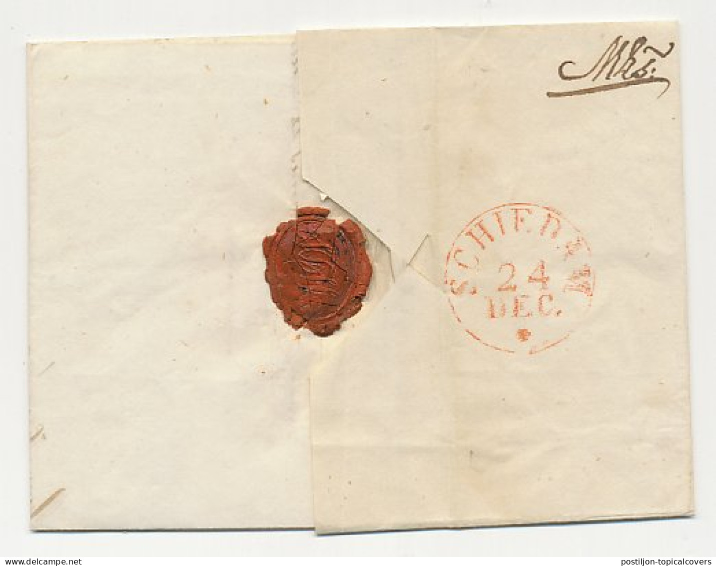 Distributiekantoor Middelharnis - Dirksland - Schiedam 1837 - ...-1852 Prephilately