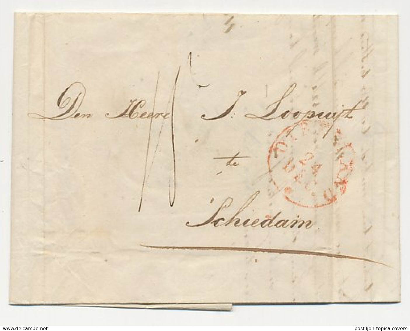 Distributiekantoor Middelharnis - Dirksland - Schiedam 1837 - ...-1852 Prephilately