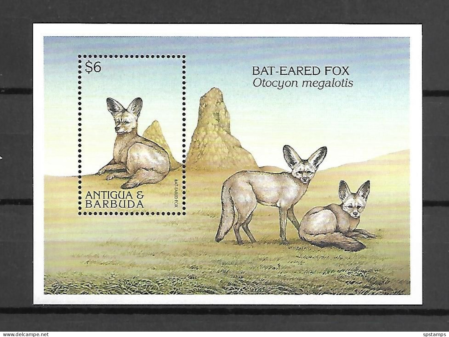 Antigua & Barbuda 1997 Animals - Endangered Species - Fox MS #3 MNH - Andere & Zonder Classificatie