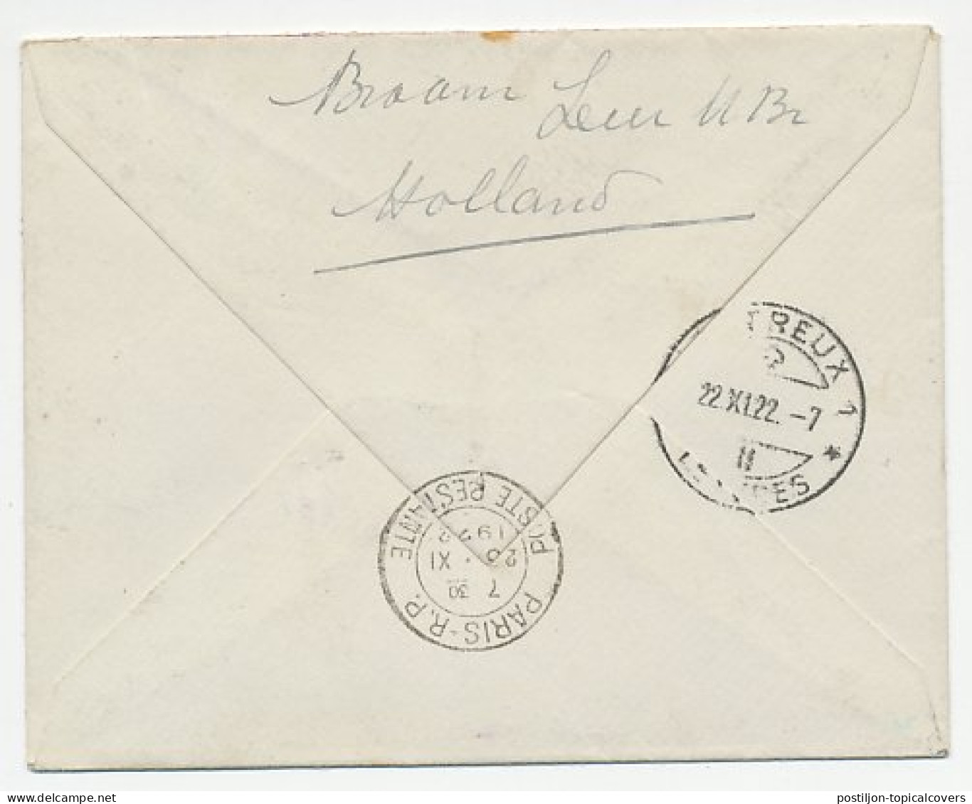 Em. Bontkraag Leur - Zwitserland 1922 - Poste Restante - Unclassified