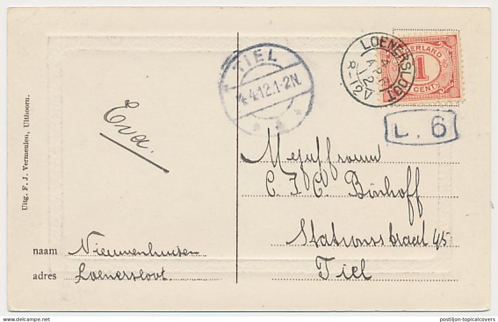 Kleinrondstempel Loenersloot 1912 - Unclassified