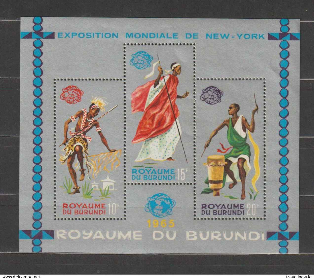 Burundi 1965 International Exhibition New York S/S MNH/** - Blocks & Sheetlets